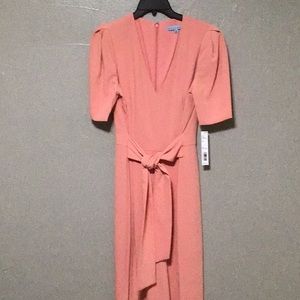 ANTONIO MELANI~ Romper w/ Tie Belt~ Lite Coral~ Zip Back~ Size~8